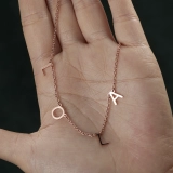 Custom Name Necklace - Rose Gold Personalized Letter Jewelry, Perfect Unique Gift (2)