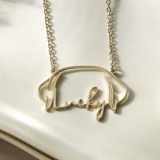 Personalized Dog Necklace - Elegant Gold Custom Name Jewelry for Dog Lovers (2)